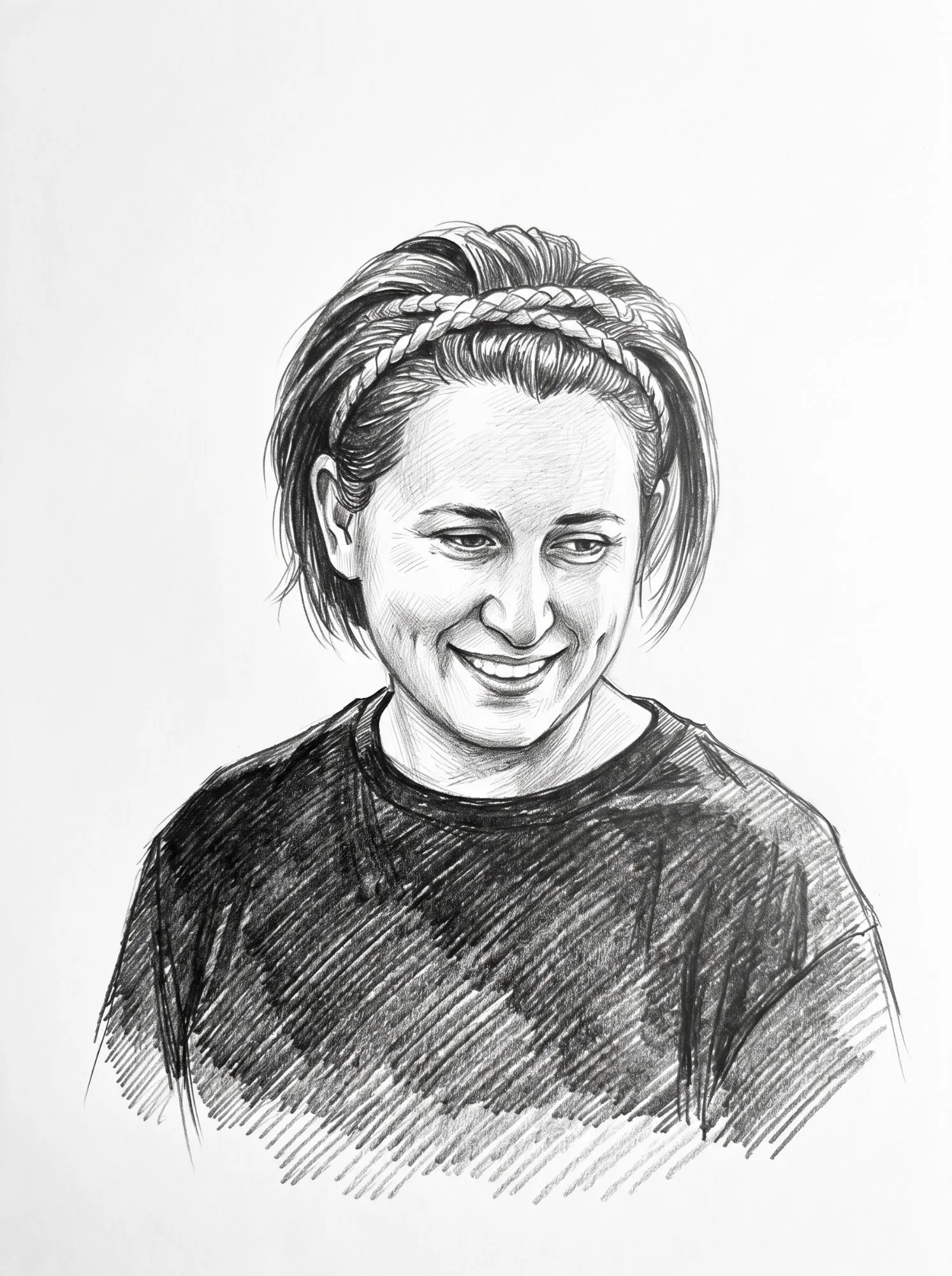 Portret: Natalia „Lemurowa” Gdala (rysunek ołówkiem)