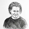 Portret Natalii „Lemurowej” Gdali, Mistrzyni Gry RPG Po Szkole (rysunek ołówkiem)
