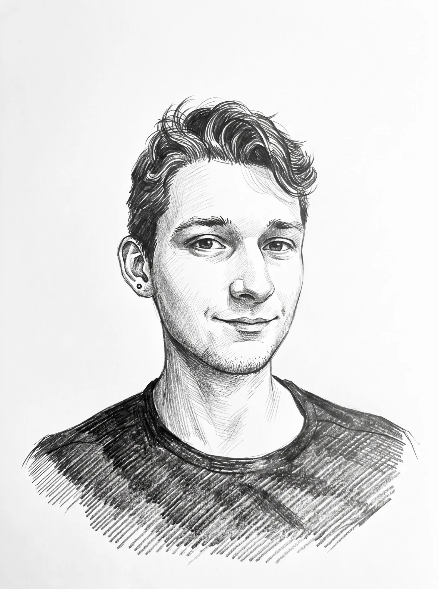 Portret: Nikodem Walczak (rysunek ołówkiem)